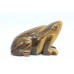 Handmade Natural Brown Tigers Eye gemstone Frog Figure Home Decorative Gift Item